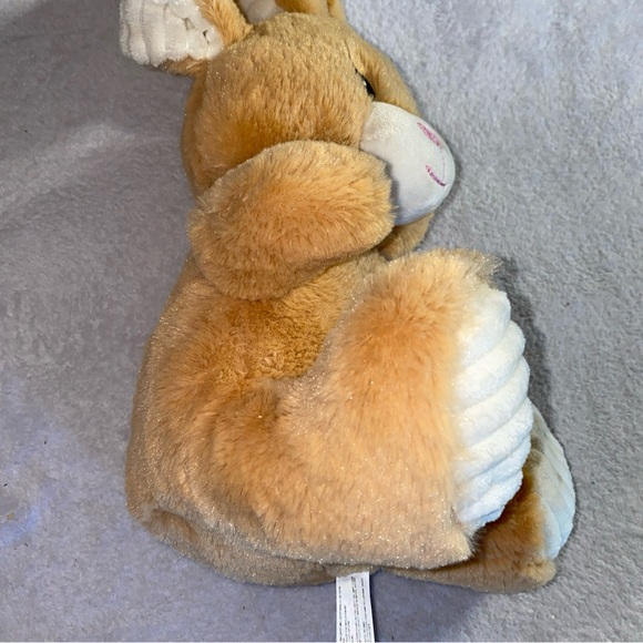 Spark Create Imagine Bunny 10" Plush Toy Ribbed Ears Stuffed Rattle Crinkle Fun - Picture 6 of 10